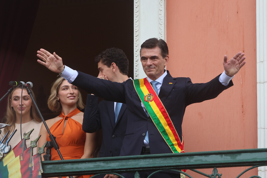 Ex-President Paz Zamora advises his son to govern Bolivia with 'tenderness'